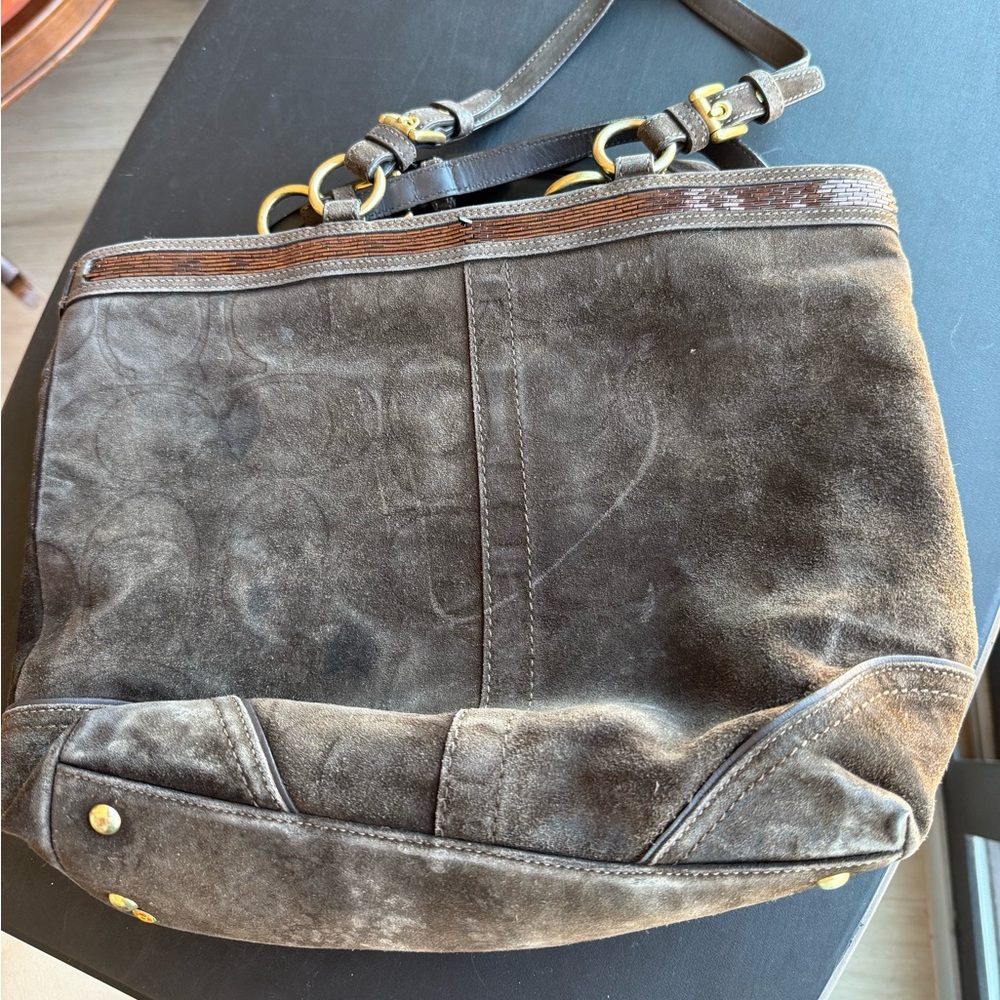 Coach Suede Hampton Tote Style 9188.